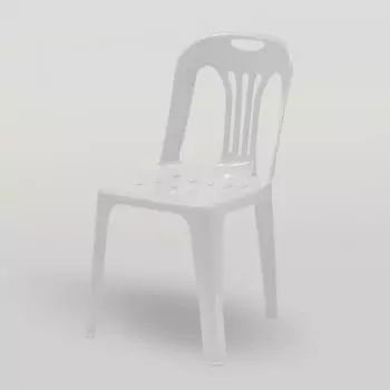 เก้าอี้พลาสติกแบบมีพนักพิง
