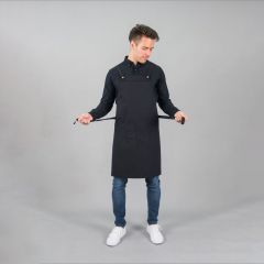 ผ้ากันเปื้อนสายหนัง ไขว้หลัง รุ่น Motion Light (Charcoal Black)