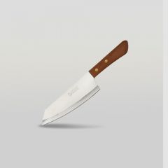 มีดครัวปลายตัดเฉียง 7 นิ้ว ด้ามไม้ จรวด