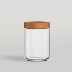 ขวดโหล Storage jar STAX JAR 650 ml (BROWN) จากโอเชียนกลาส Ocean glass ขวดโหลดีไซน์สวย