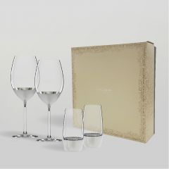 ชุดของขวัญแก้วไวน์ Majestic set Lavish Bordeaux และ แก้วน้ำ Lavish Long drink