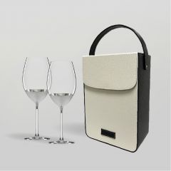 ชุดของขวัญแก้วไวน์ Prestige set Lavish Bordeaux และ กระเป๋าใส่แก้วไวน์ สี Stylish black