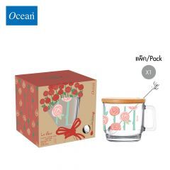 แก้วกาแฟ COFFEE MUG PLAYFUL PINK ROSE 485 ML
