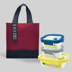 เซตกล่องข้าวพร้อมกระเป๋า REGO HAPPY KIT – RED POPPIES
