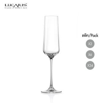 แก้วแชมเปญ champagne flute glass HONGKONG HIP CHAMPAGNE 270 ml จากลูคาริส Lucaris แก้วแชมเปญคริสตัล Crystal