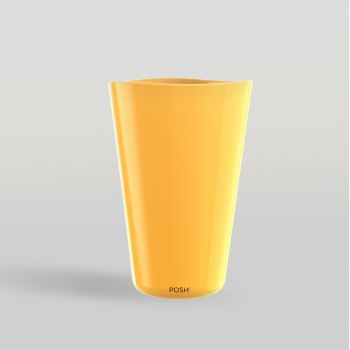 แก้วน้ำ Water glass BRIO Yellow Mustard Hi Ball 370 ml จากพอช POSHcreativeliving แก้วน้ำดีไซน์สวย
