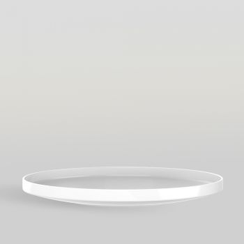 จานแก้ว KYO WHITE CLOUD PLATE (M) 8"