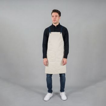 ผ้ากันเปื้อนสายหนัง ไขว้หลัง รุ่น Motion Light (Ivycream)