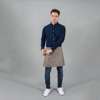 ผ้ากันเปื้อนตัวสั้น รุ่น 12C Cross Back (Grey)