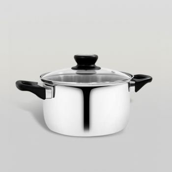 หม้อต้ม ออร่า 20 ซม. (ฝาแก้ว)