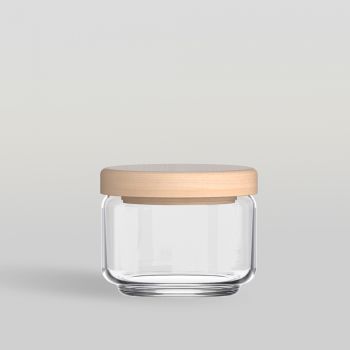 ขวดโหล Storage jar POP JAR325 ml (Wooden Lid)  จากโอเชียนกลาส Ocean glass ขวดโหลดีไซน์สวย