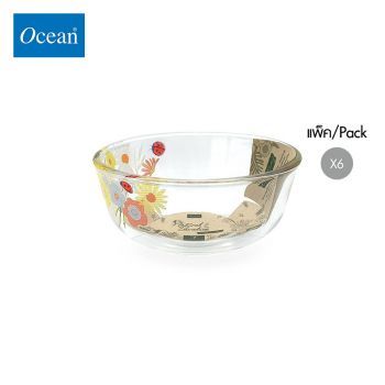 ชามแก้ว Glass bowl DP MEADOW FLOWER Assurance Bowl 4 1/2" จากโอเชียนกลาส Ocean glass ชามแก้วดีไซน์สวย