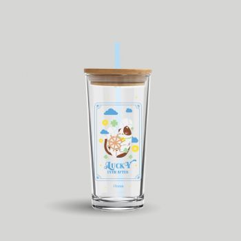 แก้วน้ำ Neko Fortune Personal Glass 570 ml - Blue