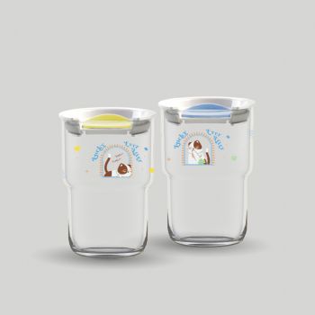 ชุดแก้วน้ำ Neko Fortune Couple Set 460 ml - Blue